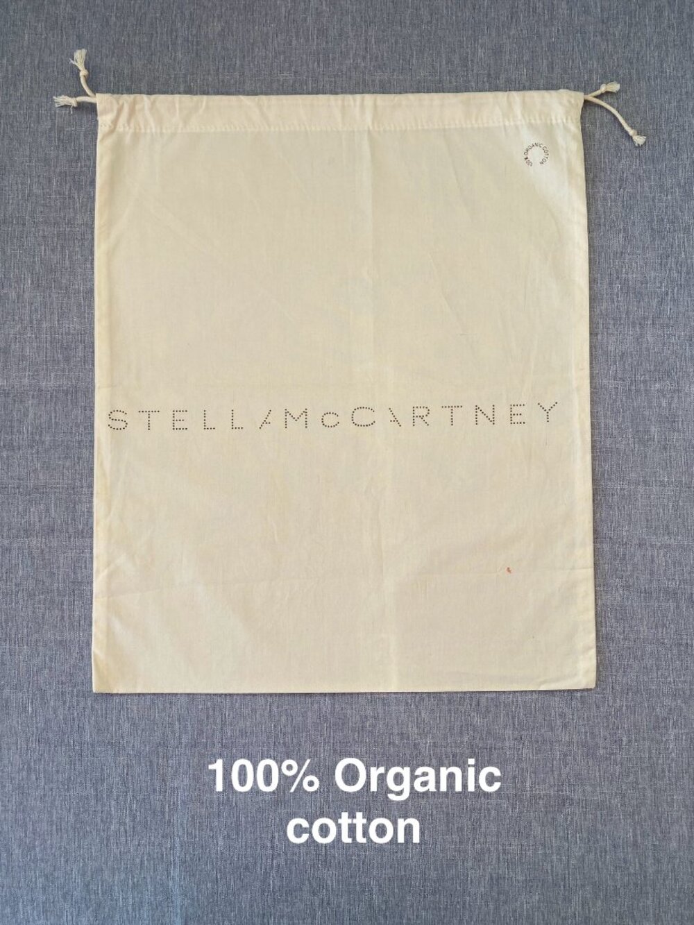 NWOT Authentic STELLA MCCARTNEY | 100% Organic Cotton Drawstring Dust Bag